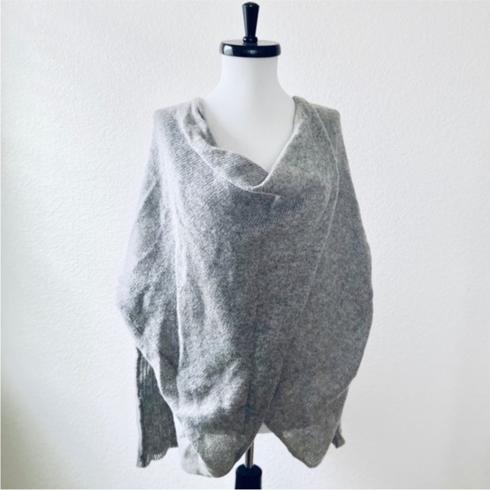 Elegant Gray Cowl Neck Sweater